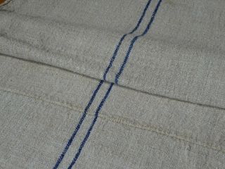 Antique European Feed Sack Grain Sack Blue Stripe 10584