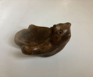 Japanese Vintage Pottery TANUKI Raccoon Dog Figurine Rare Japan T12 2