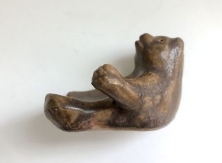 Japanese Vintage Pottery TANUKI Raccoon Dog Figurine Rare Japan T12 5