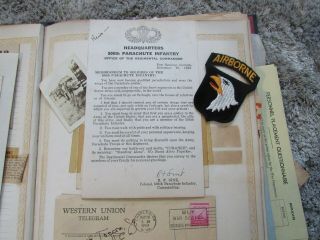 Wwii 506 Paratrooper Scrap Book Battle Of The Bulge Signal Service