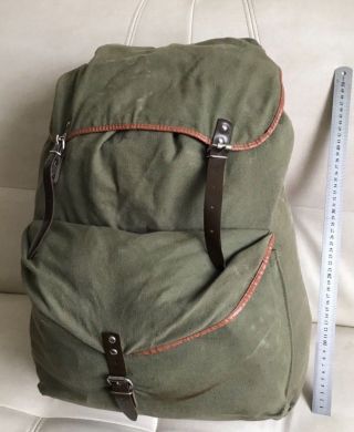 Soviet Backpack 40l Army Afghan War 1982 Dated Canvas Khaki Color Ussr