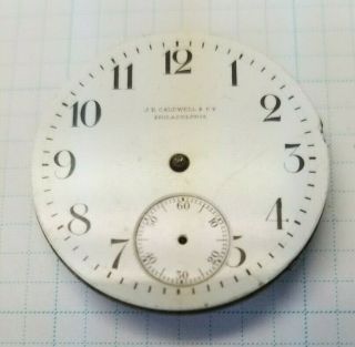 Antique J.  E.  Caldwell & Co.  Pocket Watch Movement - Wolf Tooth Winding -