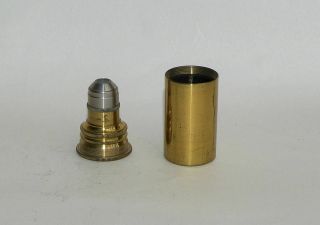 1/3 In.  Objective Lens In Can For Brass Microscope.