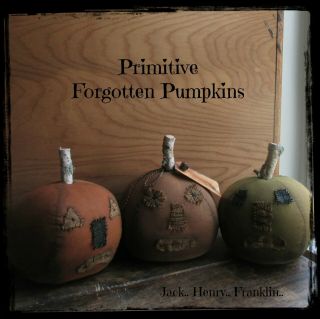 3 Primitive Halloween The Forgotten Pumpkins Doll Head Autumn Fall Decoration