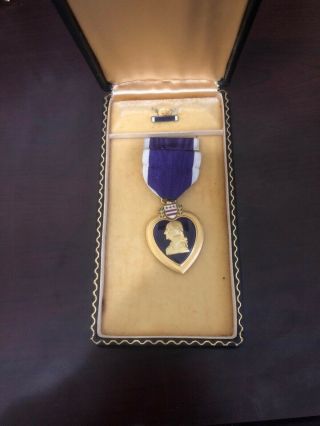 Ww2 Us Purple Heart Medal & Case