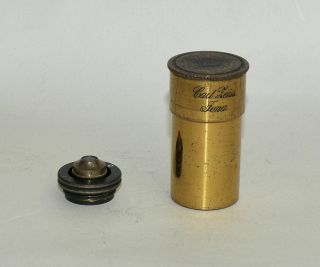 8mm Apochromat Objective Lens In Can For Brass Microscope - Carl Zeiss,  Jena.