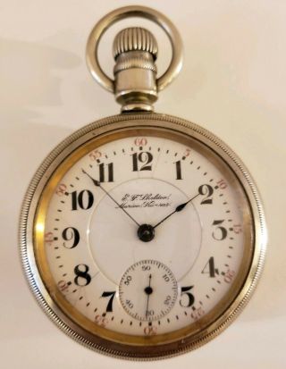 Antique 1800 ' s Victorian American 17J Pocket Watch E.  F Shelton Marion Kansas 18s 6