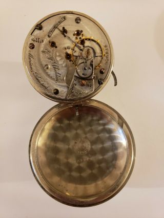 Antique 1800 ' s Victorian American 17J Pocket Watch E.  F Shelton Marion Kansas 18s 7