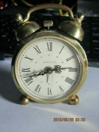 Vintage Westclox Desk Alarm Clock For Parts/repair 2