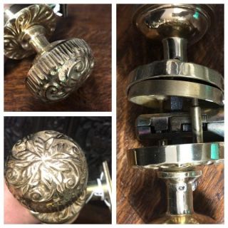 Door Knobs Front & Back,  Made In Italy By Omnia,  Ornate Heavy,  Brass