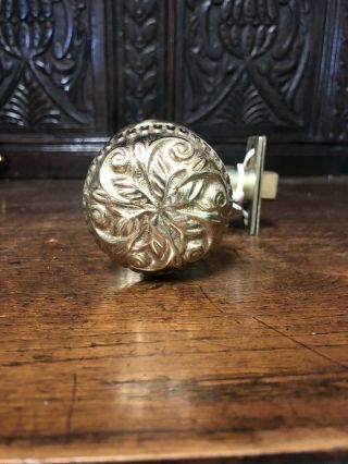 Door Knobs Front & Back,  Made in Italy By Omnia,  Ornate Heavy,  Brass 5