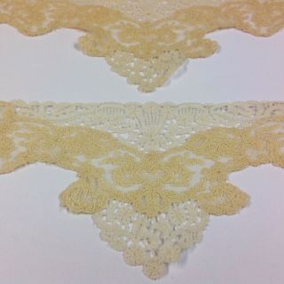 Antique / Vintage Matching Pair Lace Trims For Dress / Costume