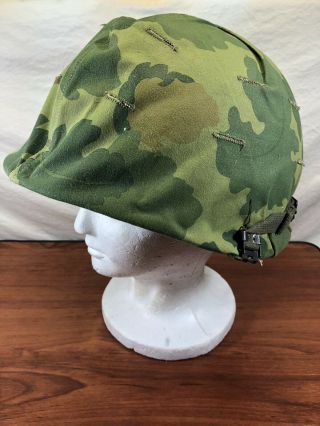 Vintage Korean War Vietnam U.  S.  Military Army Marines Rear Seem Steel Pot Helmet 2