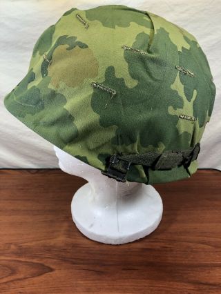Vintage Korean War Vietnam U.  S.  Military Army Marines Rear Seem Steel Pot Helmet 3