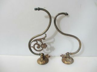 Victorian Brass Gas Wall Lights Sconces Lamp Antique Old Gilt PARTS / PROJECT 4
