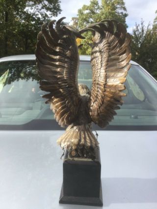 Screaming American Vietnam Angry Eagle Bronze Commerative Statue Rare Out Of Pro