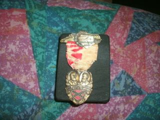1929 Charlotte Ucv United Confederate Veterans Reunion Badge Medal