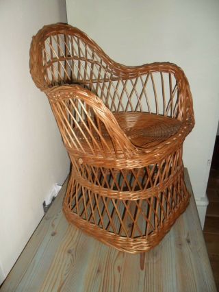 Vintage cane chair for a small child or your favourite Teddy or doll. 2