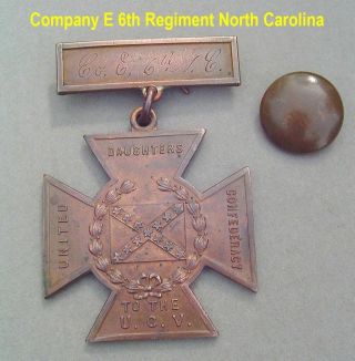 Civil War Southern Cross Of Honor Daughters Of Confederacy Medal Inscribed
