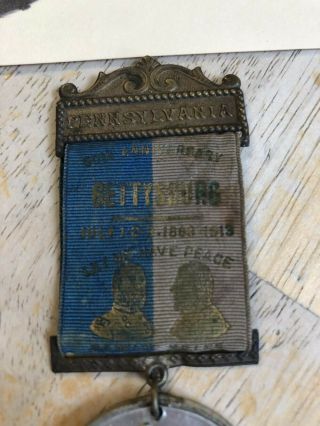 1913 50TH ANNIVERSARY OF THE BATTLE OF GETTYSBURG REUNION BADGE 4