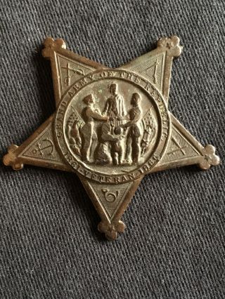 Grand Army Of The Republic (gar) 1861 - 1866 Veterans Badge (metal).  Authentic.