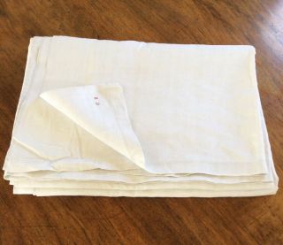 Vintage French Linen Hand Loomed Sheet