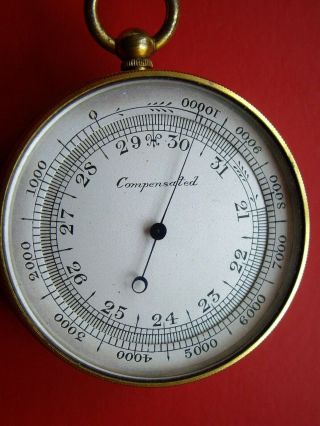 MINIATURE DOUBLE SIDED POCKET BAROMETER ALTIMETER THERMOMETER COMPASS COMPENDIUM 5