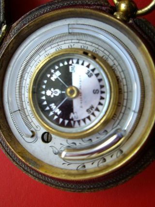 MINIATURE DOUBLE SIDED POCKET BAROMETER ALTIMETER THERMOMETER COMPASS COMPENDIUM 6