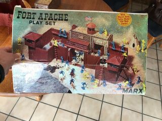 Vintage Marx 3681 Fort Apache Playset