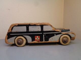 LEGO DENMARK VINTAGE 1940 ' S WOOD AMBULANCE ULTRA RARE ITEM 2