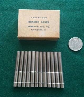 Rare Box 12 Nos Shanklin Mfg Co.  Reamer Cases For Miners Carbine Lamps