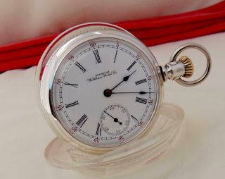 SCARCE MODEL 1896 WALTHAM 15 Jewels Pocket Watch - DIAL - Size 16 - RUNS 3