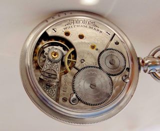 SCARCE MODEL 1896 WALTHAM 15 Jewels Pocket Watch - DIAL - Size 16 - RUNS 7