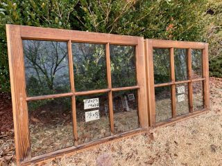 2 - 28 X 23 Matching Vintage Window Sash Old 6 Pane From 1960s Arts & Crafts