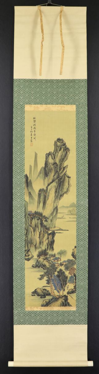 Chinese Hanging Scroll Art Painting Sansui Landscape E7372