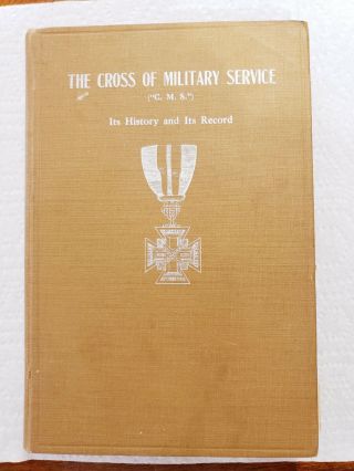 Confederate Wwi Cross Of Military Service Book History & Record