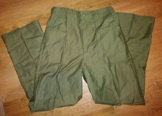 Us Army Vietnam 1968 Og - 107 Sateen Cotton Pants Trousers Pants Unissued? 32x33