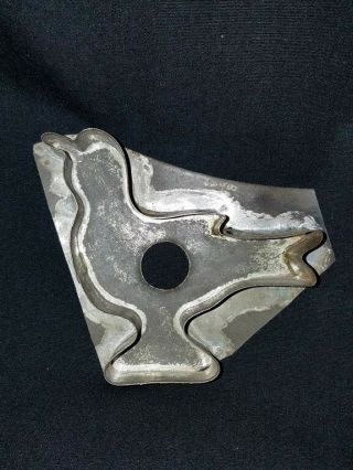 Antique Flatback Tin Bird Cookie Cutter Soldered Metal 1900 