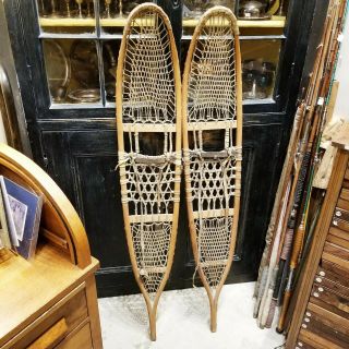 Wwii 10th Mountain Division Trail Snowshoes 1943 Af & H Co Abercrombie And Fitch