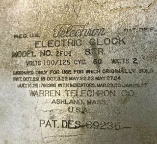 Vintage Telechron Wall Clock - Black Silver and White - 4