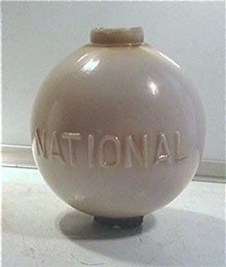 Antique National White Milk Glass Lightning Rod Ball