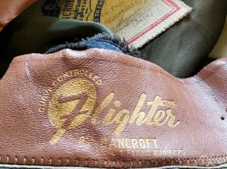 WWII US Air Force B - 3 Leather Bomber Jacket Helmet Boots Scarves Citadel 1944 11