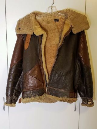 WWII US Air Force B - 3 Leather Bomber Jacket Helmet Boots Scarves Citadel 1944 3