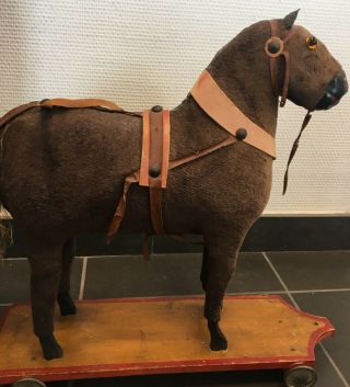 Antique Toy Horse On Wheels,  Early 1900s