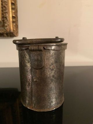 Early / Old Continental Money Box.  - Pewter c.  18th century 3