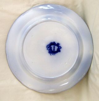 SIX ANTIQUE WEDGWOOD FLOW BLUE POLYCHROME 