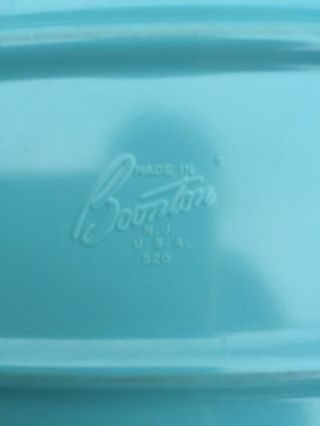 Mid - Century Modern Atomic TURQUOISE BOONTON WINGED BOWLS & BUTTER DISH Melamine 4