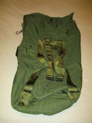 Us Military Army Canvas Duffel Bag Rucksack Backpack 36 " Long Heavy Duty Vintage