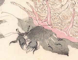 Kawanabe Kyosai,  Authentic,  Antique Woodblock Print—Kyosai Rakuga RARE 4