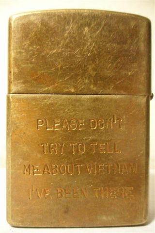 Vietnam War Zippo Lighter Da Nang 68 69 Vintage 2